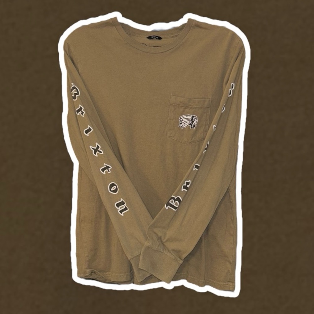 Brixton Indian Tan Long Sleeve Pocket Shirt Men’s Small